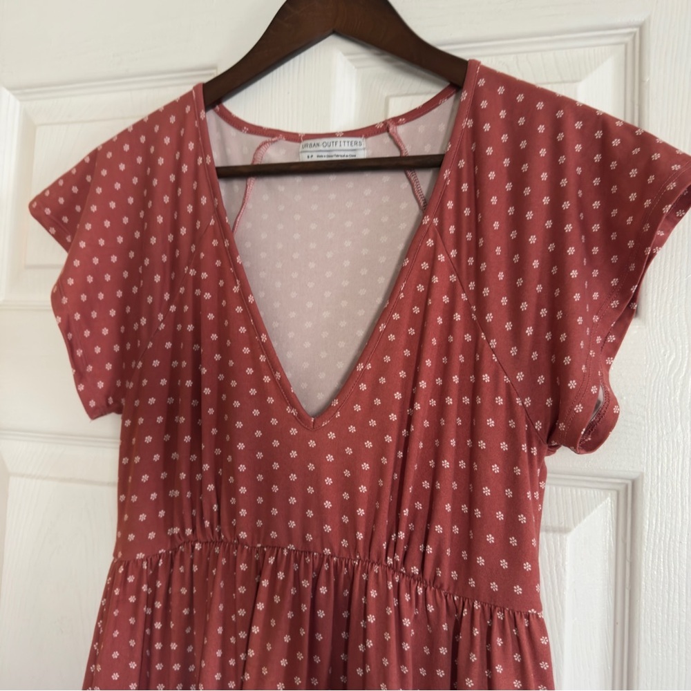 Urban Outfitters Julia Ruffle Mini Dress in Red Size Small - Picture 3 of 5